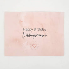 Lade das Bild in den Galerie-Viewer, Grußkarte Happy Birthday Lieblingsmensch von DeBi-beyourself aus Österreich
