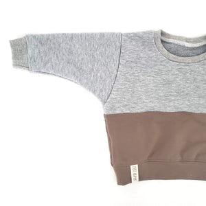 Loungesweater in grau/braun von Jahna Liebt aus Österreich