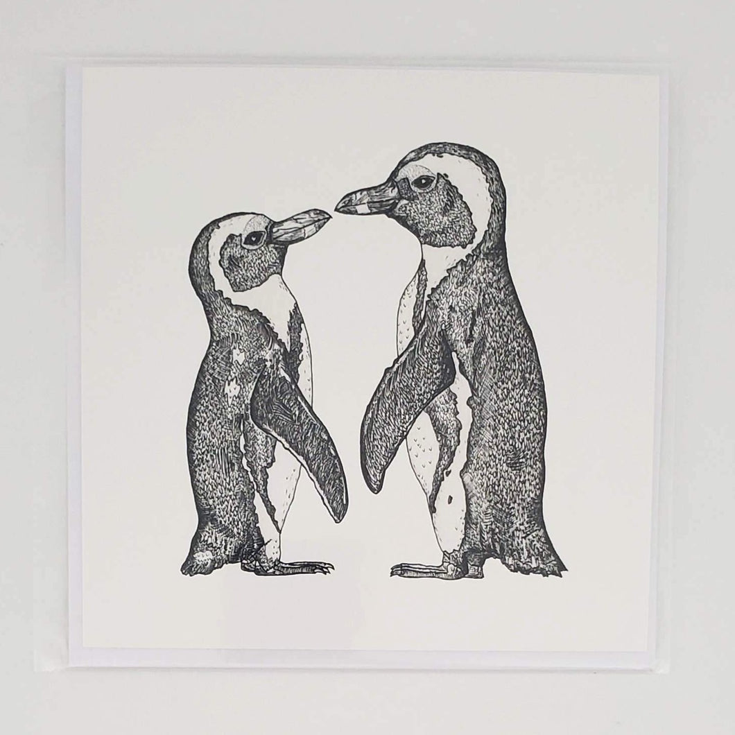 Grußkarte Liebende Pinguine von Stift17 aus Österreich